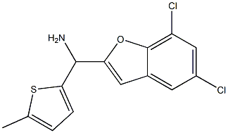 (5,7-dichloro-1-benzofuran-2-yl)(5-methylthiophen-2-yl)methanamine,,结构式