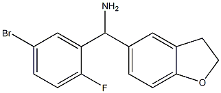 (5-bromo-2-fluorophenyl)(2,3-dihydro-1-benzofuran-5-yl)methanamine 结构式