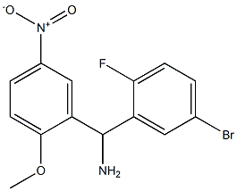 (5-bromo-2-fluorophenyl)(2-methoxy-5-nitrophenyl)methanamine 化学構造式
