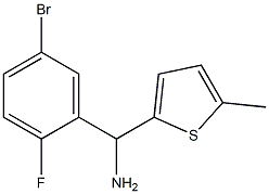 (5-bromo-2-fluorophenyl)(5-methylthiophen-2-yl)methanamine,,结构式