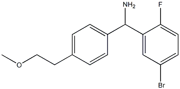 (5-bromo-2-fluorophenyl)[4-(2-methoxyethyl)phenyl]methanamine|