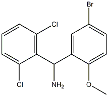 (5-bromo-2-methoxyphenyl)(2,6-dichlorophenyl)methanamine 结构式