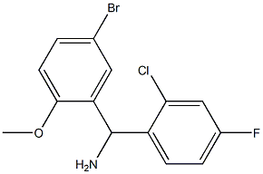 (5-bromo-2-methoxyphenyl)(2-chloro-4-fluorophenyl)methanamine Structure