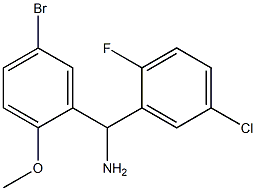 (5-bromo-2-methoxyphenyl)(5-chloro-2-fluorophenyl)methanamine|