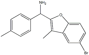 (5-bromo-3-methyl-1-benzofuran-2-yl)(4-methylphenyl)methanamine Structure