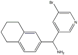 (5-bromopyridin-3-yl)(5,6,7,8-tetrahydronaphthalen-2-yl)methanamine Structure