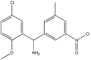 (5-chloro-2-methoxyphenyl)(3-methyl-5-nitrophenyl)methanamine