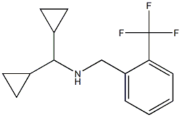 (dicyclopropylmethyl)({[2-(trifluoromethyl)phenyl]methyl})amine 化学構造式