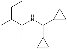 (dicyclopropylmethyl)(3-methylpentan-2-yl)amine,,结构式