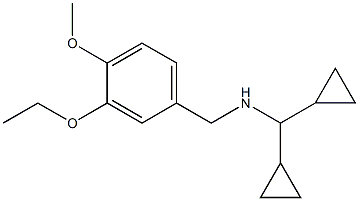 (dicyclopropylmethyl)[(3-ethoxy-4-methoxyphenyl)methyl]amine Structure