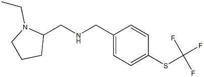 [(1-ethylpyrrolidin-2-yl)methyl]({4-[(trifluoromethyl)sulfanyl]phenyl}methyl)amine 化学構造式