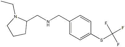 [(1-ethylpyrrolidin-2-yl)methyl]({4-[(trifluoromethyl)sulfanyl]phenyl}methyl)amine Structure