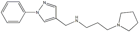 [(1-phenyl-1H-pyrazol-4-yl)methyl][3-(pyrrolidin-1-yl)propyl]amine Struktur