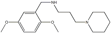 [(2,5-dimethoxyphenyl)methyl][3-(piperidin-1-yl)propyl]amine,,结构式