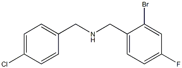 [(2-bromo-4-fluorophenyl)methyl][(4-chlorophenyl)methyl]amine Struktur