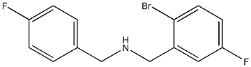 [(2-bromo-5-fluorophenyl)methyl][(4-fluorophenyl)methyl]amine Structure