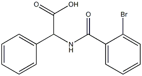 [(2-bromobenzoyl)amino](phenyl)acetic acid Structure