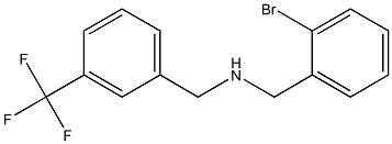 [(2-bromophenyl)methyl]({[3-(trifluoromethyl)phenyl]methyl})amine,,结构式