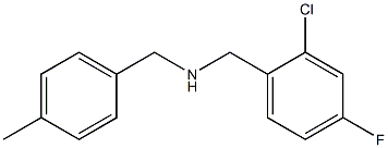 [(2-chloro-4-fluorophenyl)methyl][(4-methylphenyl)methyl]amine Struktur