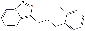 [(2-fluorophenyl)methyl]({[1,2,4]triazolo[3,4-a]pyridin-3-ylmethyl})amine,,结构式