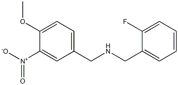 [(2-fluorophenyl)methyl][(4-methoxy-3-nitrophenyl)methyl]amine Structure