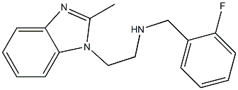 [(2-fluorophenyl)methyl][2-(2-methyl-1H-1,3-benzodiazol-1-yl)ethyl]amine,,结构式