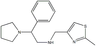 [(2-methyl-1,3-thiazol-4-yl)methyl][2-phenyl-2-(pyrrolidin-1-yl)ethyl]amine,,结构式