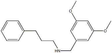 N-(3,5-ジメトキシベンジル)-3-フェニルプロピルアミン 化学構造式