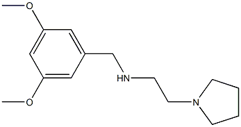 [(3,5-dimethoxyphenyl)methyl][2-(pyrrolidin-1-yl)ethyl]amine,,结构式
