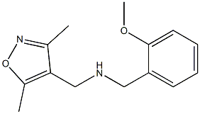 [(3,5-dimethyl-1,2-oxazol-4-yl)methyl][(2-methoxyphenyl)methyl]amine,,结构式
