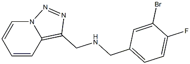 [(3-bromo-4-fluorophenyl)methyl]({[1,2,4]triazolo[3,4-a]pyridin-3-ylmethyl})amine Structure