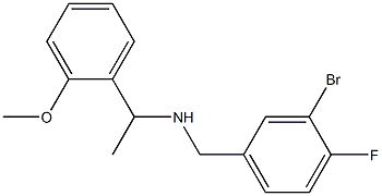 [(3-bromo-4-fluorophenyl)methyl][1-(2-methoxyphenyl)ethyl]amine Structure