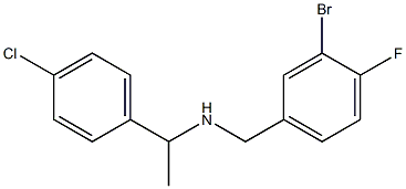 [(3-bromo-4-fluorophenyl)methyl][1-(4-chlorophenyl)ethyl]amine Structure