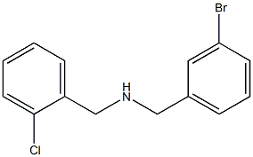 [(3-bromophenyl)methyl][(2-chlorophenyl)methyl]amine 结构式