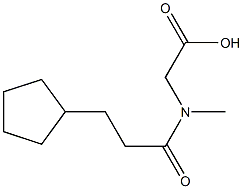 [(3-cyclopentylpropanoyl)(methyl)amino]acetic acid,,结构式