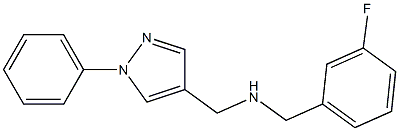 [(3-fluorophenyl)methyl][(1-phenyl-1H-pyrazol-4-yl)methyl]amine Struktur