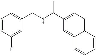 [(3-fluorophenyl)methyl][1-(naphthalen-2-yl)ethyl]amine 结构式