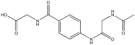 [(4-{[(acetylamino)acetyl]amino}benzoyl)amino]acetic acid Struktur