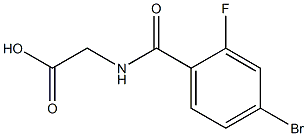 [(4-bromo-2-fluorobenzoyl)amino]acetic acid 结构式