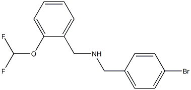 [(4-bromophenyl)methyl]({[2-(difluoromethoxy)phenyl]methyl})amine Structure