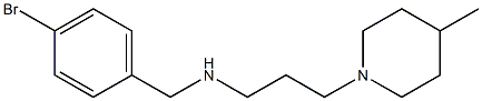 [(4-bromophenyl)methyl][3-(4-methylpiperidin-1-yl)propyl]amine,,结构式