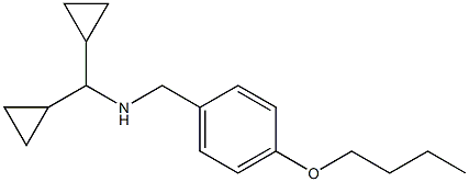 [(4-butoxyphenyl)methyl](dicyclopropylmethyl)amine Structure