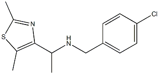 [(4-chlorophenyl)methyl][1-(2,5-dimethyl-1,3-thiazol-4-yl)ethyl]amine 结构式