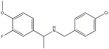 [(4-chlorophenyl)methyl][1-(3-fluoro-4-methoxyphenyl)ethyl]amine|