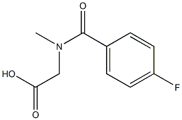 [(4-fluorobenzoyl)(methyl)amino]acetic acid Struktur