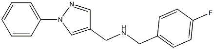 [(4-fluorophenyl)methyl][(1-phenyl-1H-pyrazol-4-yl)methyl]amine,,结构式