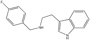 N-(4-フルオロベンジル)-1H-インドール-3-(エタンアミン) 化学構造式