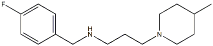 [(4-fluorophenyl)methyl][3-(4-methylpiperidin-1-yl)propyl]amine Structure