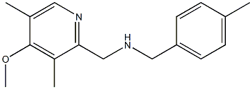 [(4-methoxy-3,5-dimethylpyridin-2-yl)methyl][(4-methylphenyl)methyl]amine 化学構造式