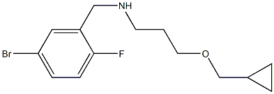 [(5-bromo-2-fluorophenyl)methyl][3-(cyclopropylmethoxy)propyl]amine,,结构式